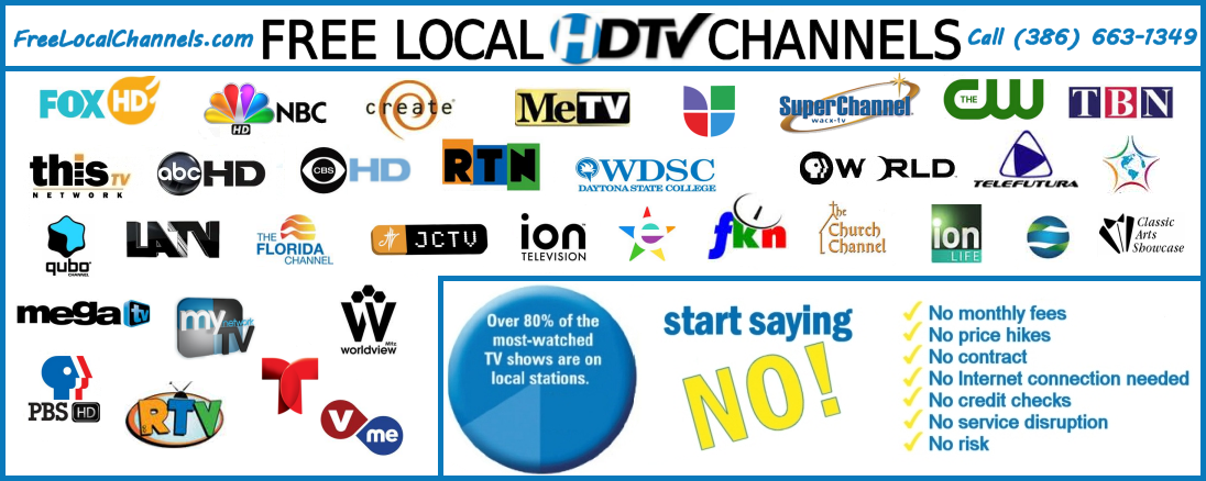 FREE OVER THE AIR CHANNELS IN FLORIDA WITH HDTV ANTENNA